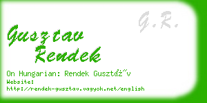 gusztav rendek business card